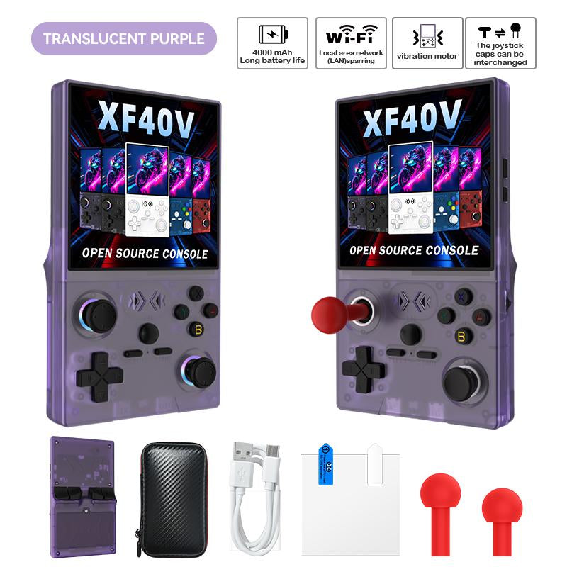 R36S Retro Video Handheld Game Console Upgraded Version XF40V, Linux System 4-Inch IPS Screen, Built-In 4000Mah Battery, 64G TF Card, Preloaded 20000+ Classic Games, Suitable as Valentine'S Day, Thanksgiving, Holiday Gift