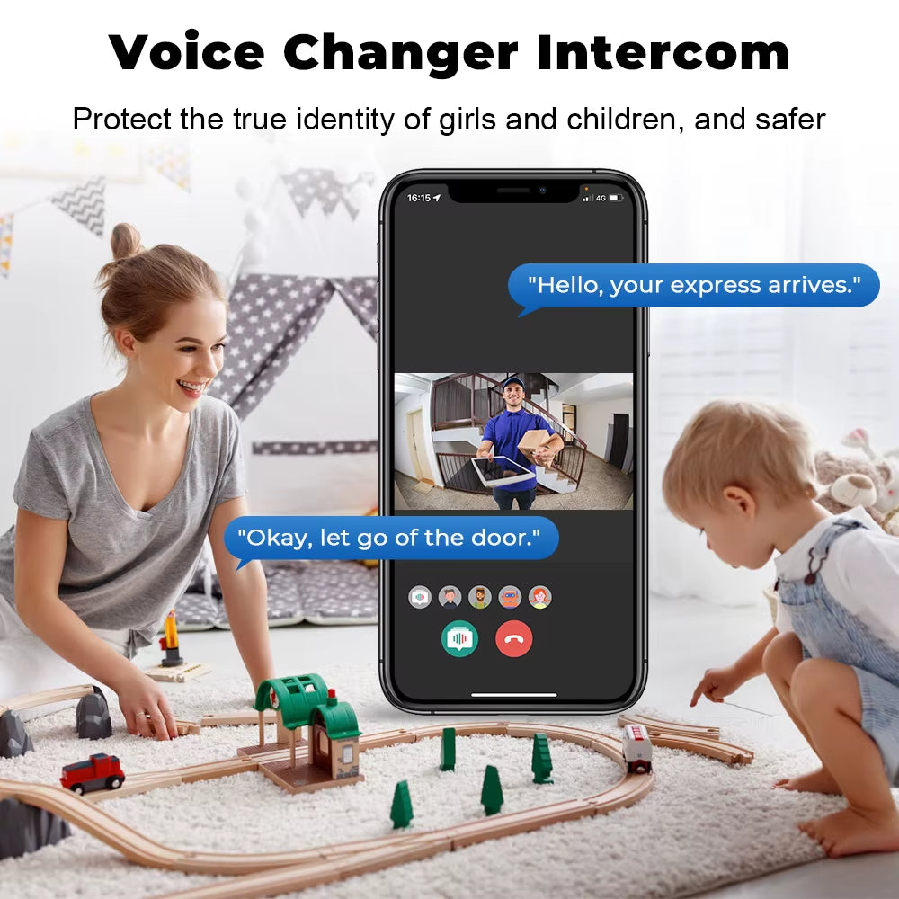 Wifi Video Doorbell Wireless Phone Two-Way Intercom System IR Night Vision Doorbell Smart Home Security Door Bell Camera Monitor