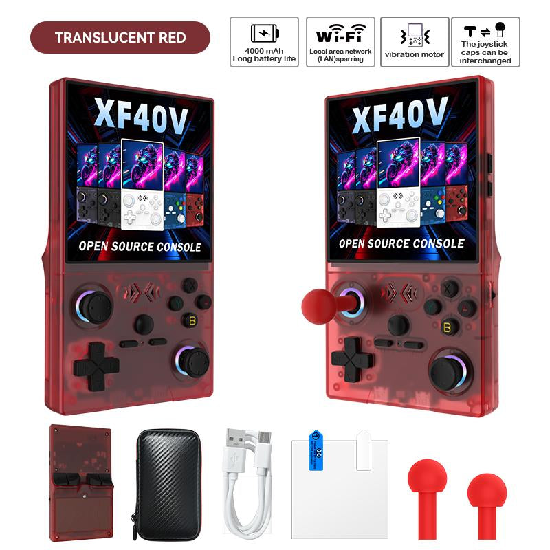 R36S Retro Video Handheld Game Console Upgraded Version XF40V, Linux System 4-Inch IPS Screen, Built-In 4000Mah Battery, 64G TF Card, Preloaded 20000+ Classic Games, Suitable as Valentine'S Day, Thanksgiving, Holiday Gift