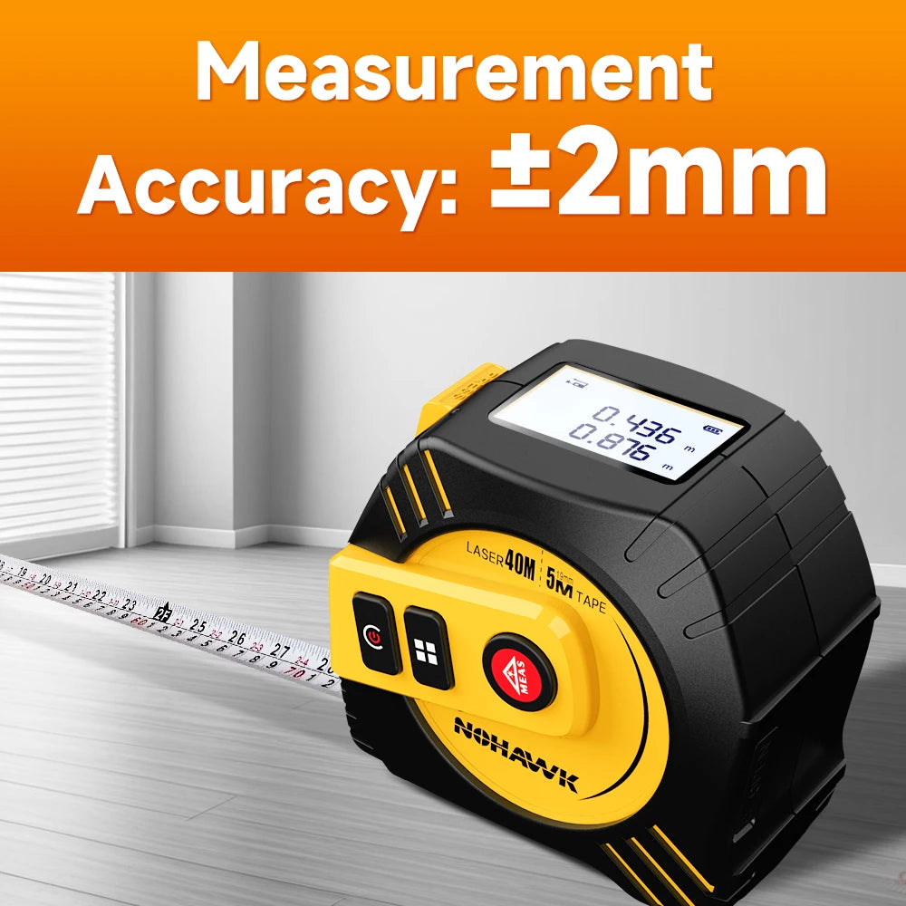 40M/80M Laser Tape Measure Tape Measure Measuring Tool Laser Distance Meter Steel Tape Measure USB Rechargeable