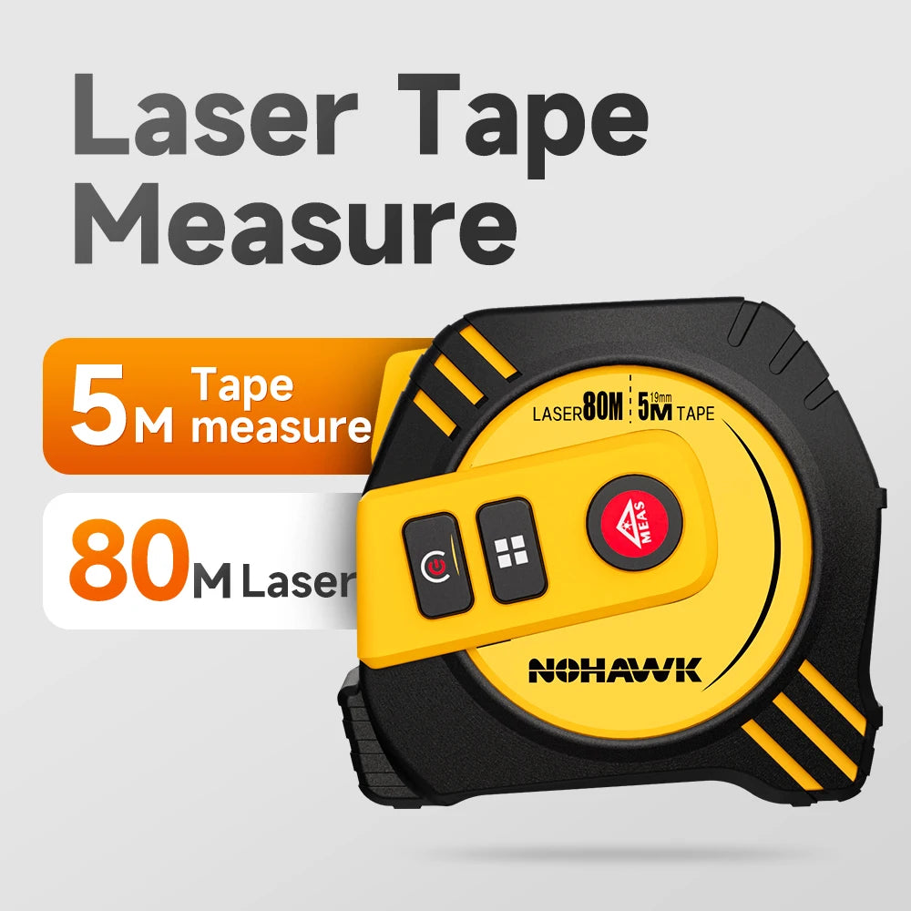 40M/80M Laser Tape Measure Tape Measure Measuring Tool Laser Distance Meter Steel Tape Measure USB Rechargeable