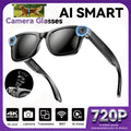 New Upgrade Smart Glasses with Camera Video Recording AI Photo Recognition Bluetooth Call Translation Voice Sunglasses Men Women