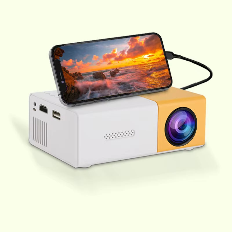 YG300 Mini Portable HD Projector Is Suitable for Home, Outdoor, and Portable Projectors, Supporting USB, HDMI, and SD Card Links