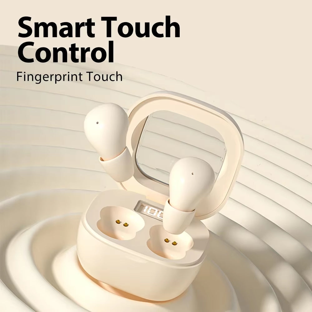 Mini Headphones Invisible Bluetooth 5.3 Earphones TWS Wireless In-Ear Headsets HIFI Stereo Noise Reduction Earbuds for Iphone